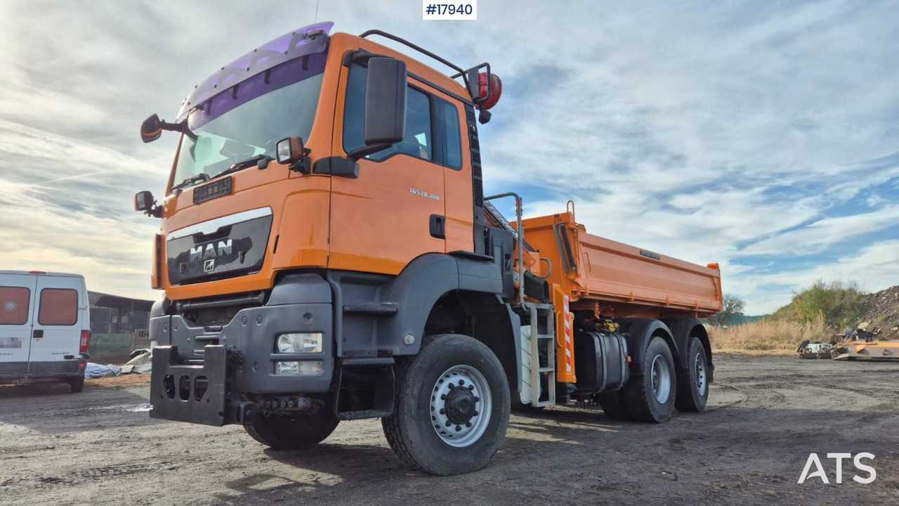 Tipper/sand spreader with HDS - MAN TGS 28.360 6x4 (2008) - Tipvogn lastbil, Lastbil med kran: billede 3 Tipper/sand spreader with HDS - MAN TGS 28.360 6x4 (2008) - Tipvogn lastbil, Lastbil med kran: billede 3