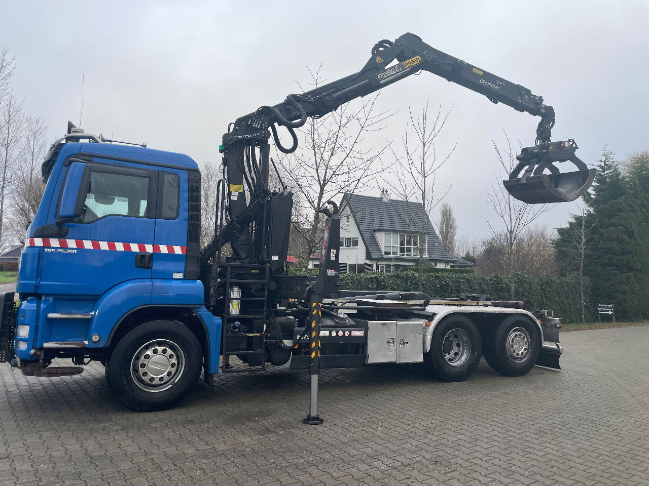 MAN TGS 26.360 with palfinger Z crane, remote controled crane - Containerbil/ Veksellad lastbil, Lastbil med kran: billede 1 MAN TGS 26.360 with palfinger Z crane, remote controled crane - Containerbil/ Veksellad lastbil, Lastbil med kran: billede 1