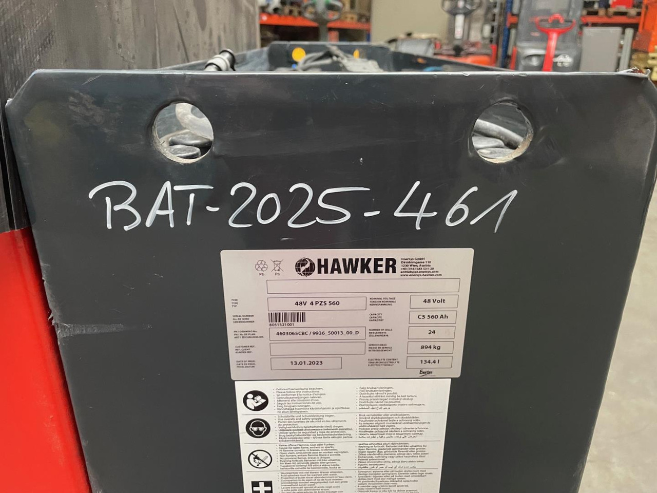 Hawker 48V 4 PZS 560 - Batteri for Materialehåndteringsudstyr: billede 4 Hawker 48V 4 PZS 560 - Batteri for Materialehåndteringsudstyr: billede 4
