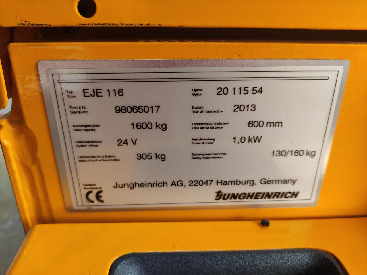 Jungheinrich EJE 116 - Håndløftevogn: billede 5 Jungheinrich EJE 116 - Håndløftevogn: billede 5