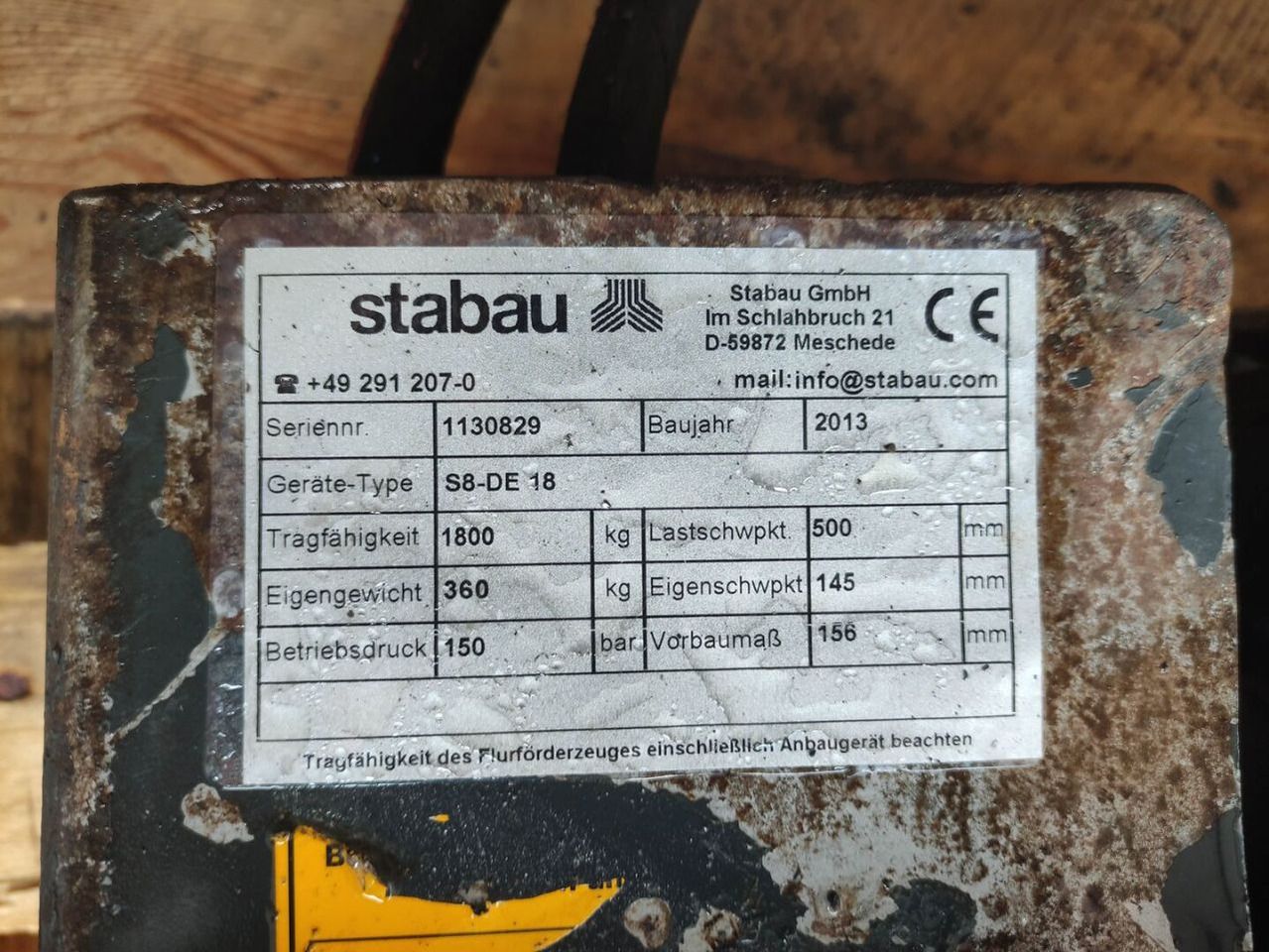 Stabau S8-DE 18 (360° endlos) - Udstyr for Gaffeltruck: billede 5 Stabau S8-DE 18 (360° endlos) - Udstyr for Gaffeltruck: billede 5