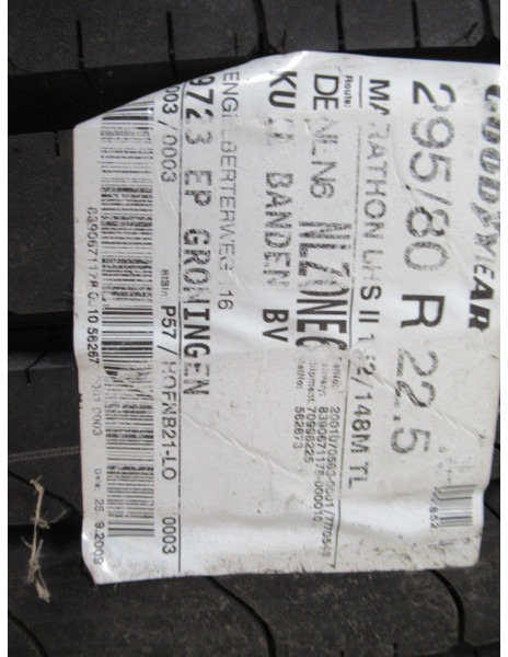 Goodyear 295/80 R 22.5 (DAF) - Dæk for Lastbil: billede 3 Goodyear 295/80 R 22.5 (DAF) - Dæk for Lastbil: billede 3