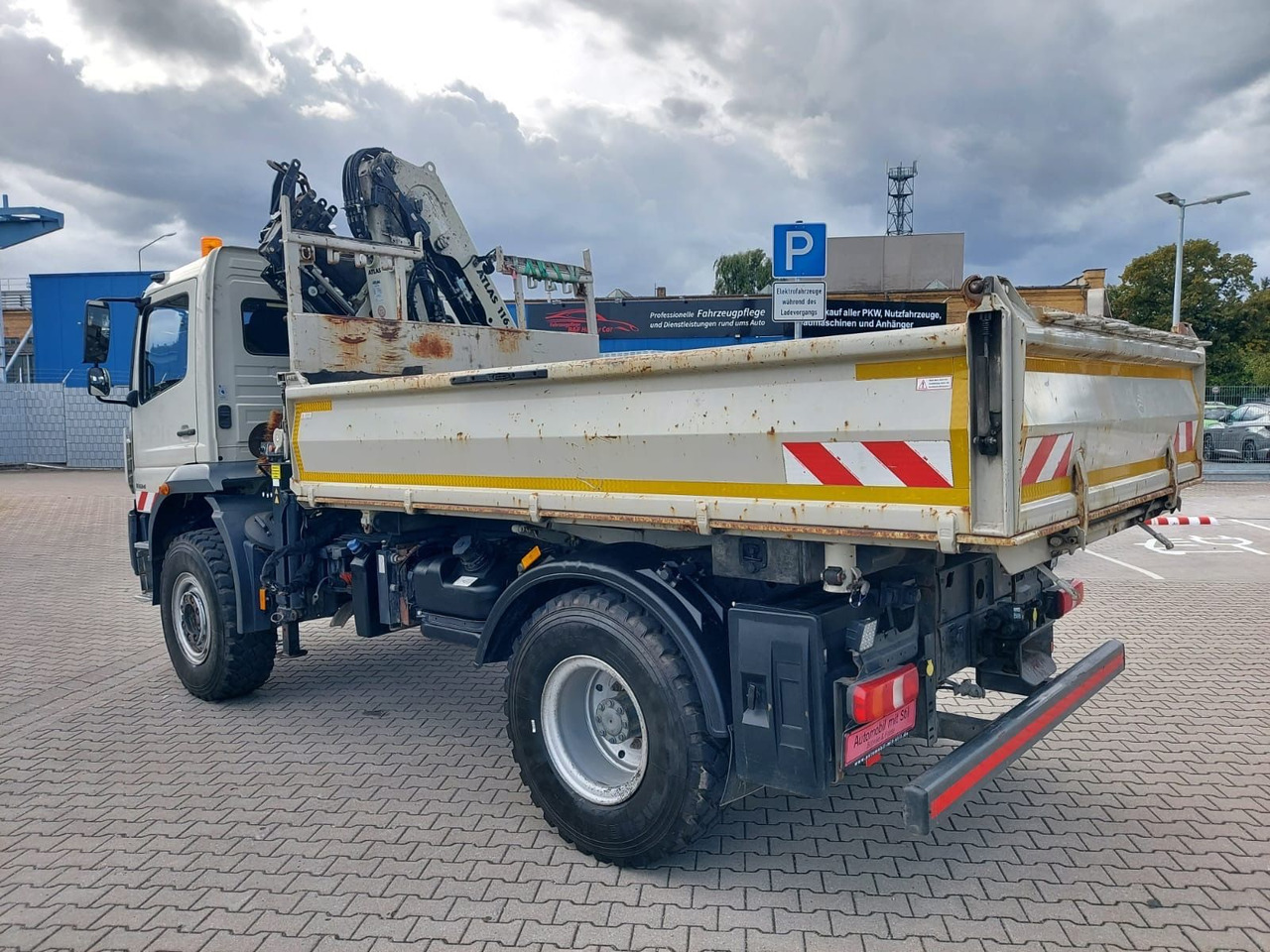 Tipvogn lastbil, Lastbil med kran Mercedes-Benz Atego / 1324 MEILLER 4X4 KRAN ATLAS 116.3 Kipper: billede 11