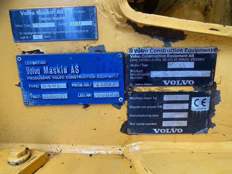 Knækstyret dumper Volvo A40E NVT: billede 19 Knækstyret dumper Volvo A40E NVT: billede 19