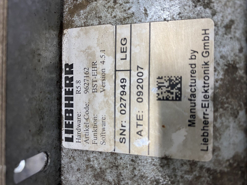 Liebherr BST-EHR - Kontrol blok: billede 2 Liebherr BST-EHR - Kontrol blok: billede 2