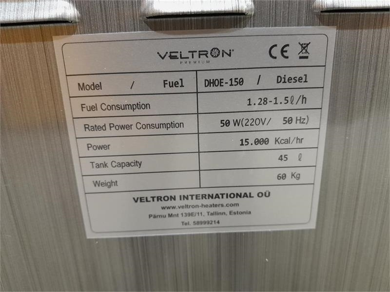 - - - VeLTRON HEATER  - Entreprenør varmeblæser: billede 2 - - - VeLTRON HEATER  - Entreprenør varmeblæser: billede 2