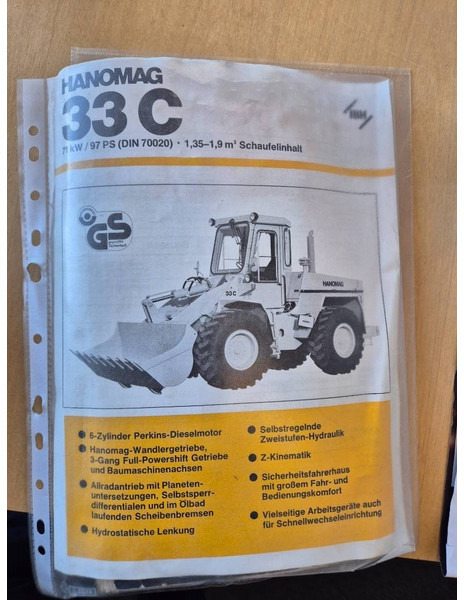 Gummihjulslæsser Hanomag 33 D //forks / Bucket//: billede 16