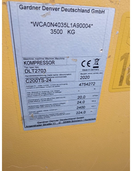 Compair C200 TS - 24 - Luftkompressor: billede 2 Compair C200 TS - 24 - Luftkompressor: billede 2