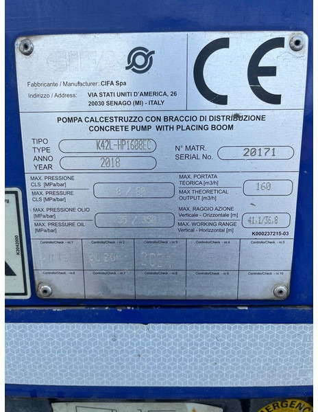 Volvo FMX K-series 42 L - Stationær betonpumpe: billede 4 Volvo FMX K-series 42 L - Stationær betonpumpe: billede 4