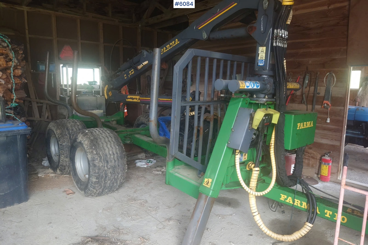 2012 Farma T10 Timber trailer w/ Farma C 6.3 G2 Crane. - Anhænger til tømmer: billede 1 2012 Farma T10 Timber trailer w/ Farma C 6.3 G2 Crane. - Anhænger til tømmer: billede 1