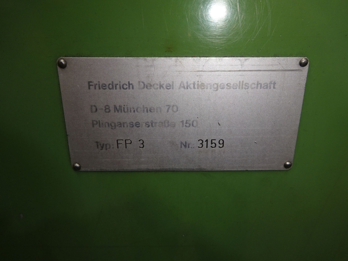 DECKEL FP 3 - Fræsemaskine: billede 3 DECKEL FP 3 - Fræsemaskine: billede 3