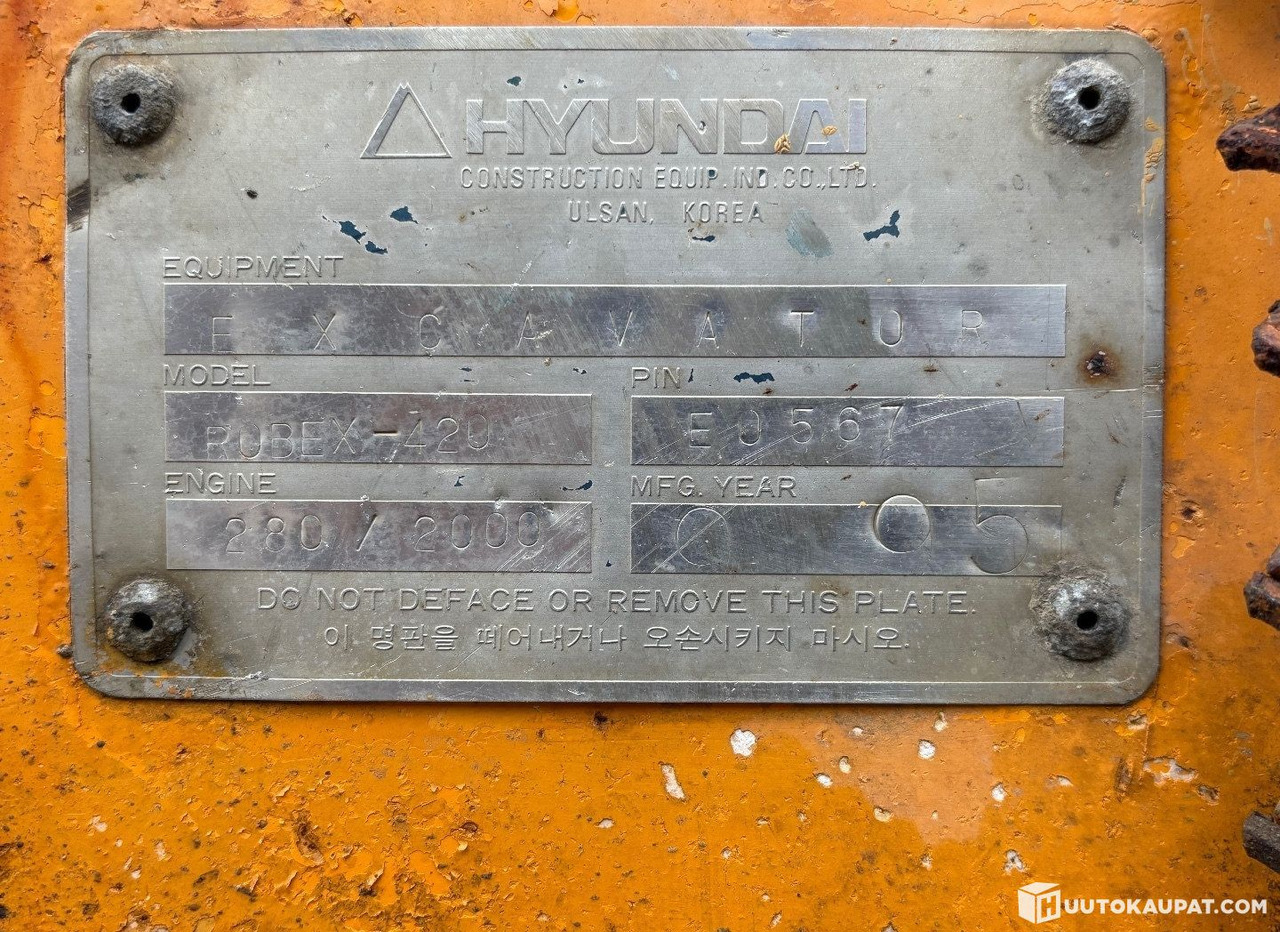 Bæltegravemaskine Hyundai Robex 420 LC, crawler excavator, 1995, Mäntsälä: billede 6