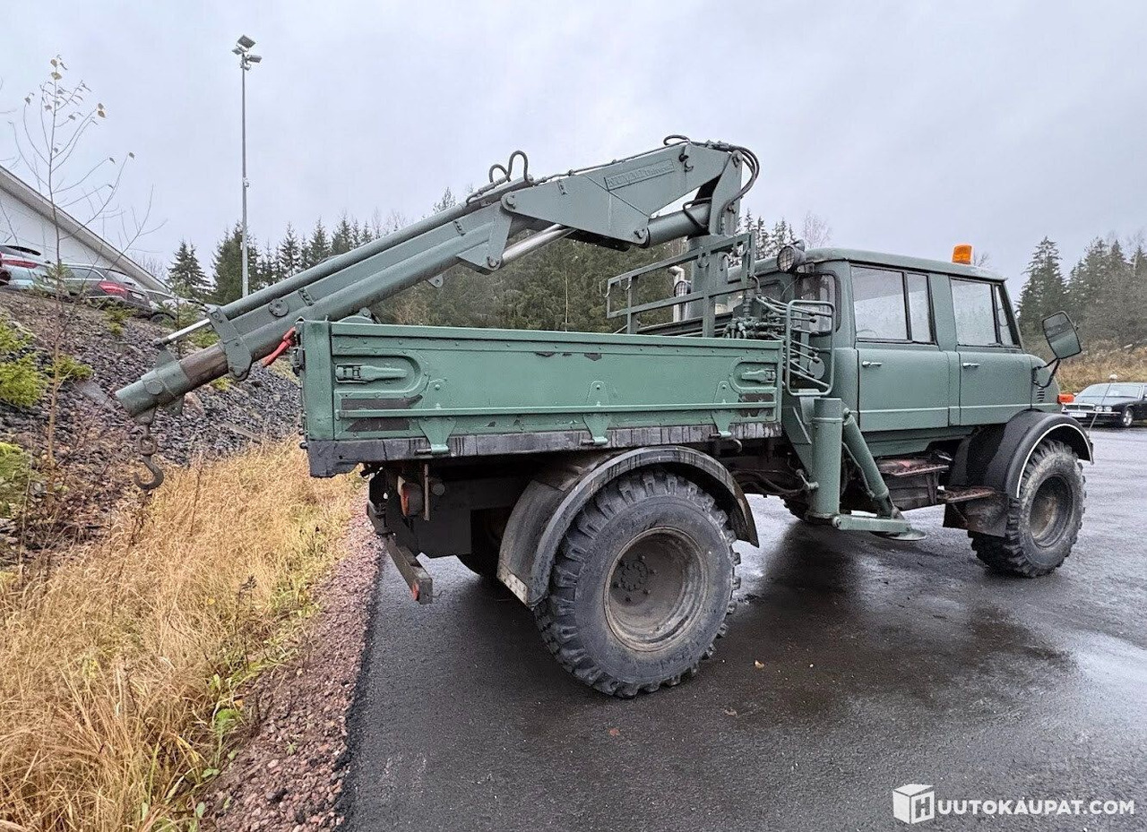 Mercedes-Benz UNIMOG, 5-seat cab, NUMMI crane, 1980, Vihti - Tipvogn lastbil, Lastbil med kran: billede 4 Mercedes-Benz UNIMOG, 5-seat cab, NUMMI crane, 1980, Vihti - Tipvogn lastbil, Lastbil med kran: billede 4