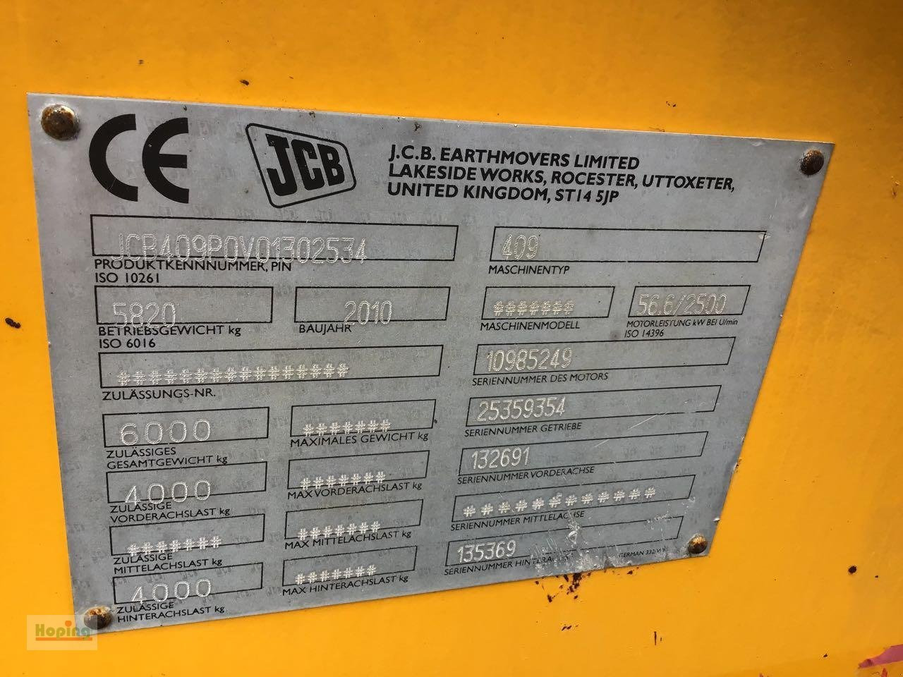 JCB 409 - Gummihjulslæsser: billede 5 JCB 409 - Gummihjulslæsser: billede 5
