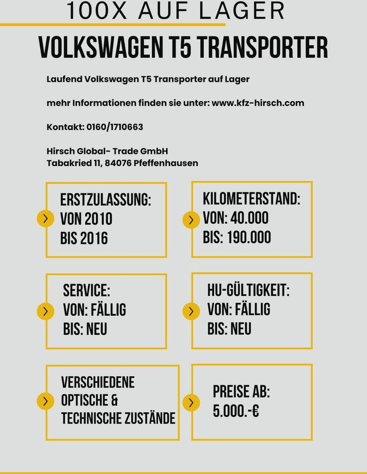Volkswagen T5 Transporter 2.0TDI EU5*2xSchiebetüre*1.Hand* - Varevogn: billede 4 Volkswagen T5 Transporter 2.0TDI EU5*2xSchiebetüre*1.Hand* - Varevogn: billede 4