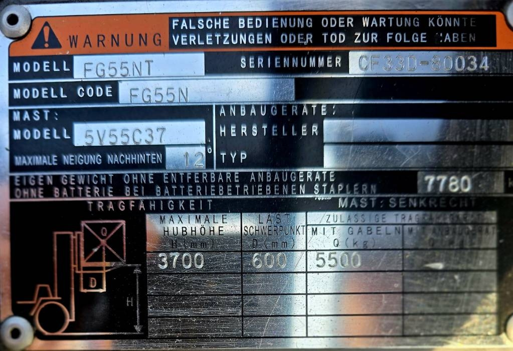 Mitsubishi FG 55 NT - Gas gaffeltruck: billede 3 Mitsubishi FG 55 NT - Gas gaffeltruck: billede 3