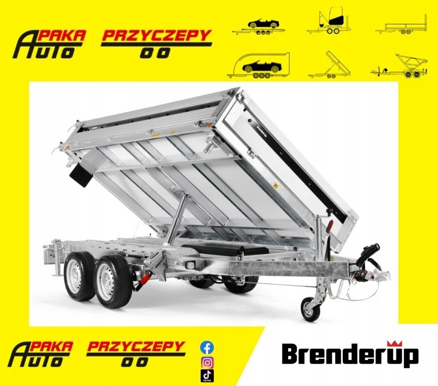 Wywrotka trójstronna 3,25x1,80 Brenderup 3500 / Three-way tipper 3,25x1,80 Brenderup 3500 - Tipvogn påhængsvogn: billede 1 Wywrotka trójstronna 3,25x1,80 Brenderup 3500 / Three-way tipper 3,25x1,80 Brenderup 3500 - Tipvogn påhængsvogn: billede 1