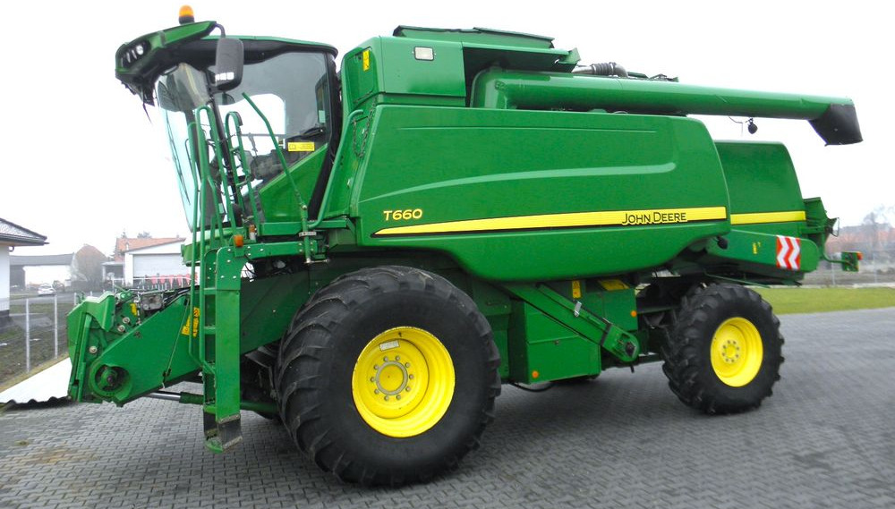 John Deere T 660 2012 Rok, heder 7,6m, Nowsza Wersja, Nie Malowany, Stan Bardzo Dobry - Mejetærsker: billede 1 John Deere T 660 2012 Rok, heder 7,6m, Nowsza Wersja, Nie Malowany, Stan Bardzo Dobry - Mejetærsker: billede 1