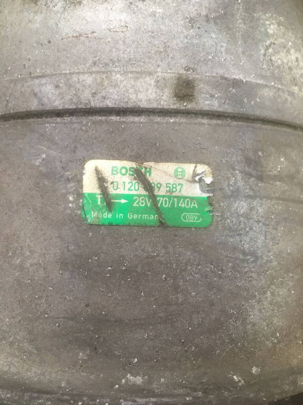 Bosch Lichtmaschine 140A Bosch 0120689587 / 0120689574 / 0120689571 0120689536 M - Generator for Bus: billede 2 Bosch Lichtmaschine 140A Bosch 0120689587 / 0120689574 / 0120689571 0120689536 M - Generator for Bus: billede 2