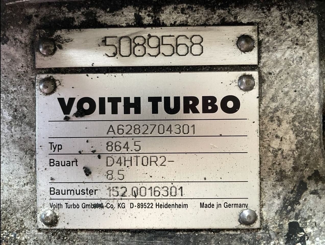 Voith Mercedes Citaro Voith Getriebe 864.5 D4HT0R2-8,5 A6282704301 152.0016301 5 - Gearkasse og reservedele for Bus: billede 3 Voith Mercedes Citaro Voith Getriebe 864.5 D4HT0R2-8,5 A6282704301 152.0016301 5 - Gearkasse og reservedele for Bus: billede 3