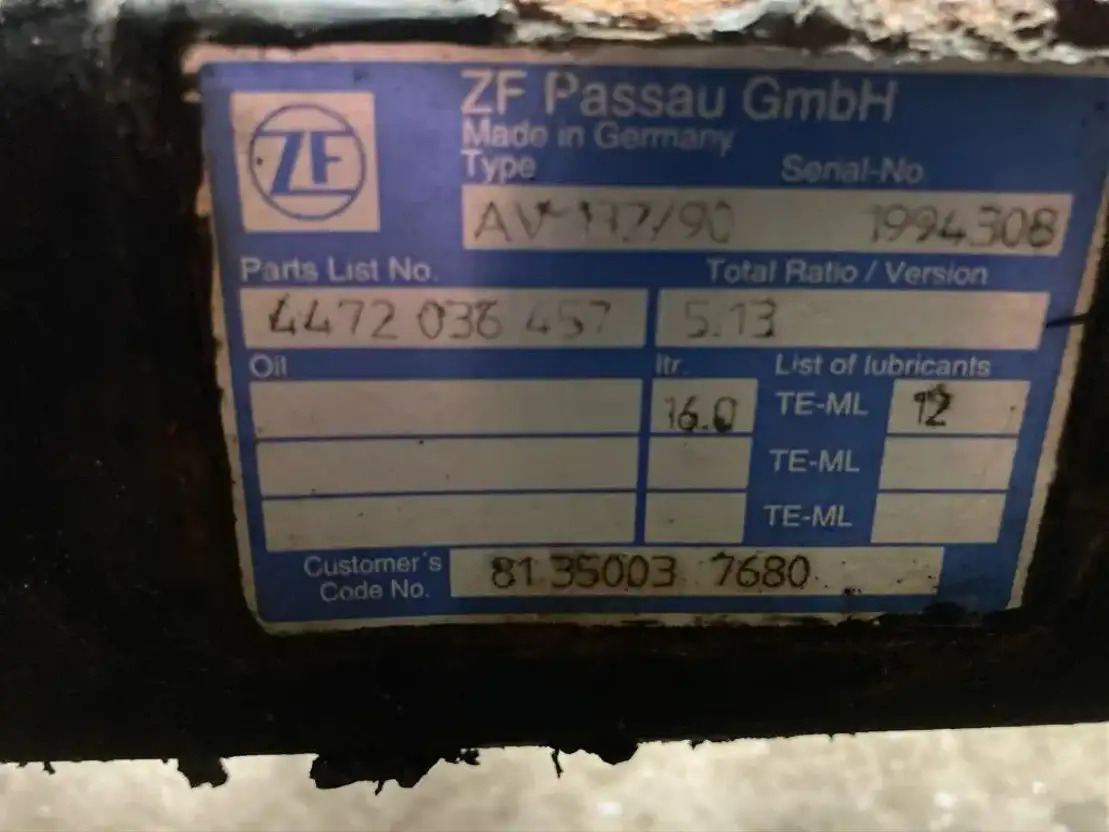 ZF Hinterachse Axis ZF AV132/90 5,13 4472036457 MAN Lions City A21 - Bagaksel for Bus: billede 2 ZF Hinterachse Axis ZF AV132/90 5,13 4472036457 MAN Lions City A21 - Bagaksel for Bus: billede 2