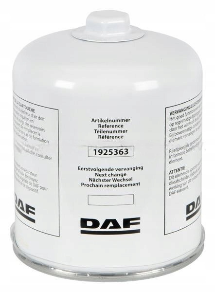 DAF WKŁAD OSUSZACZA DAF XF 105 EURO 6 ORGINAŁ DAF OE 1925363 - Hydraulik: billede 1 DAF WKŁAD OSUSZACZA DAF XF 105 EURO 6 ORGINAŁ DAF OE 1925363 - Hydraulik: billede 1