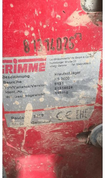 GRIMME KS3600 - Topknuser: billede 4 GRIMME KS3600 - Topknuser: billede 4