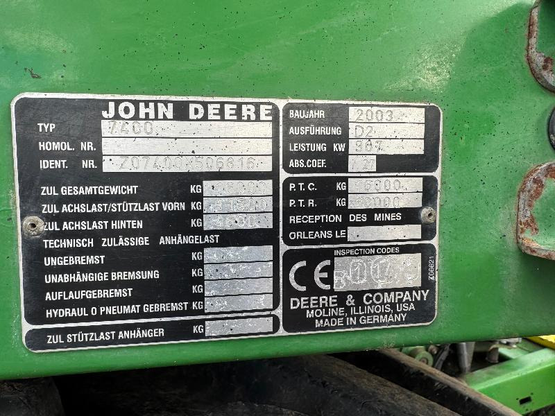 JOHN DEERE 7400 4RM - Grønthøster: billede 5 JOHN DEERE 7400 4RM - Grønthøster: billede 5