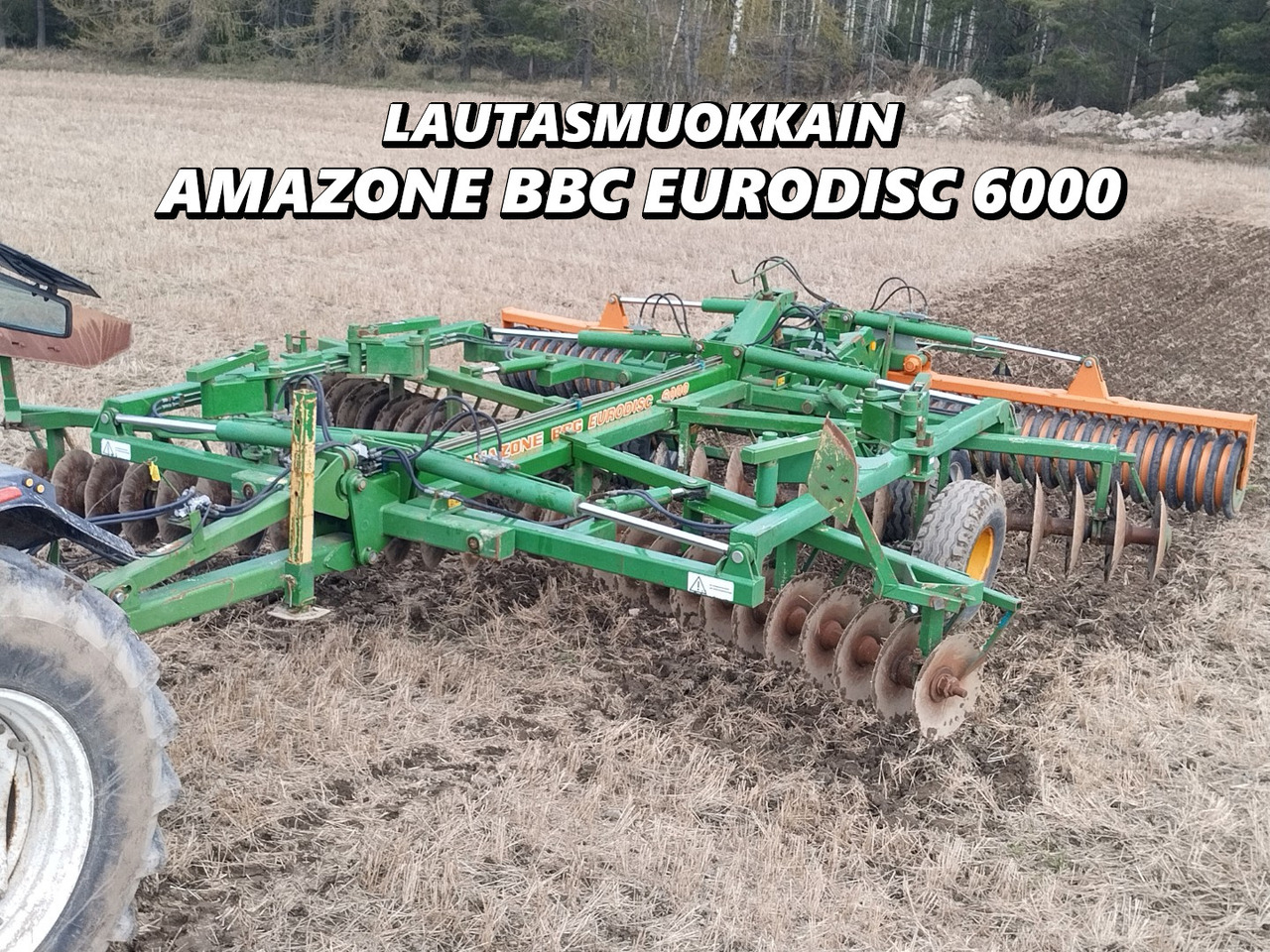 Lautasmuokkain Amazone BBG Eurodisc 6000 Hinattava ja taittuva, katso video! - Tallerkenharve: billede 1 Lautasmuokkain Amazone BBG Eurodisc 6000 Hinattava ja taittuva, katso video! - Tallerkenharve: billede 1