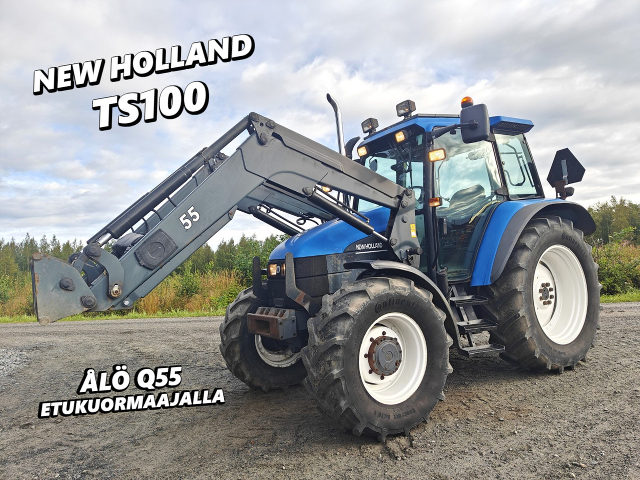 New Holland TS100, ES vaihteisto, ilmastointi, etukuormaaja Ålö Q55, katso video! - Traktor: billede 1 New Holland TS100, ES vaihteisto, ilmastointi, etukuormaaja Ålö Q55, katso video! - Traktor: billede 1