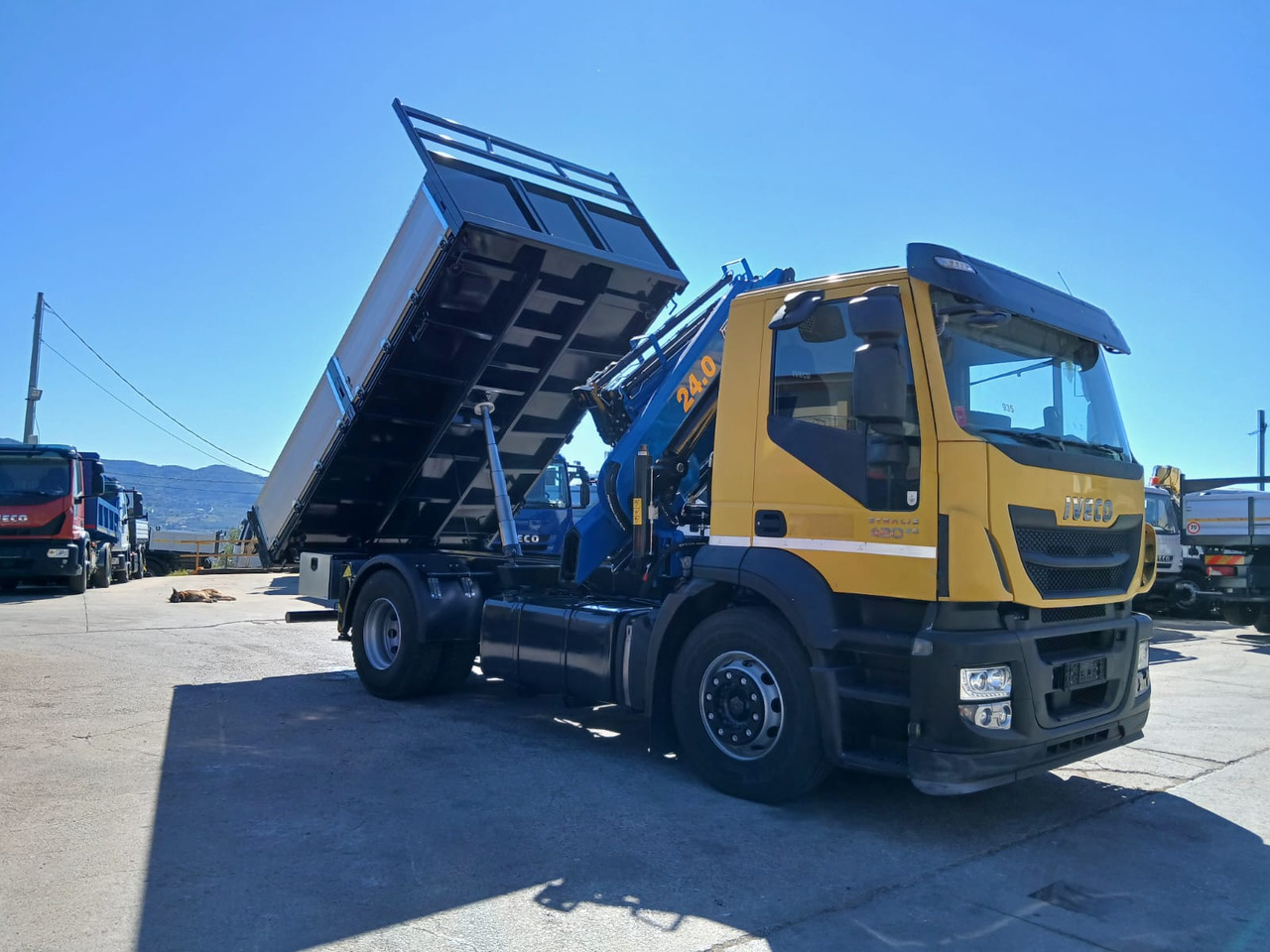 Lastbil med kran, Tipvogn lastbil IVECO STRALIS HI-STREET AD190S42: billede 24