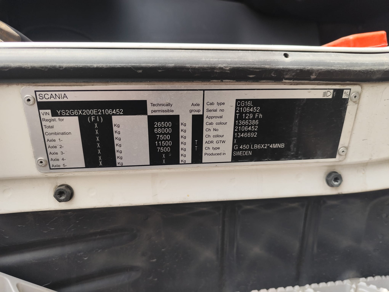 Lastbil chassis SCANIA G450: billede 6 Lastbil chassis SCANIA G450: billede 6