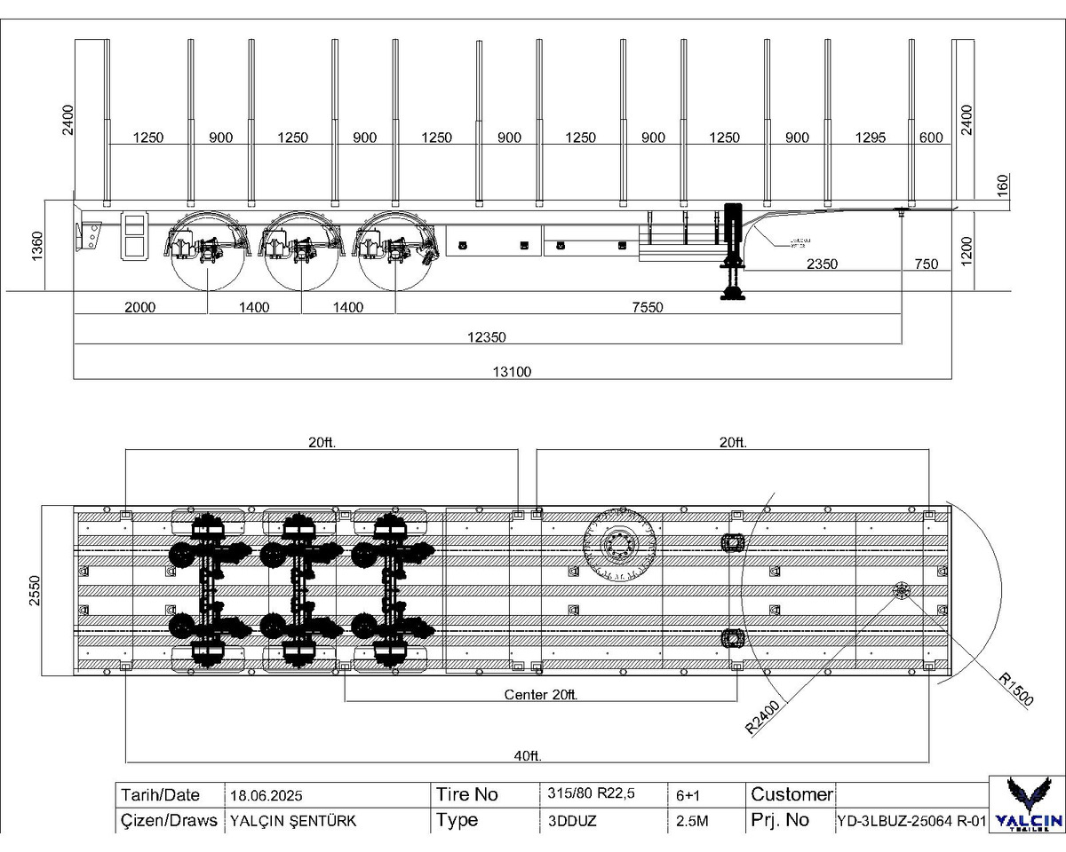 YALCIN FORESTIERS - Åben sættevogn: billede 1 YALCIN FORESTIERS - Åben sættevogn: billede 1