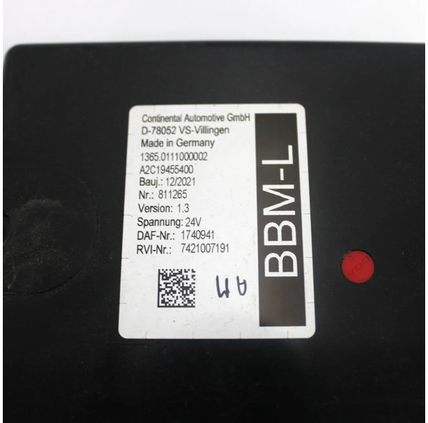 DAF XF106 BBM-L Module 1740941 Euro 6 - Kontrol blok for Lastbil: billede 2 DAF XF106 BBM-L Module 1740941 Euro 6 - Kontrol blok for Lastbil: billede 2