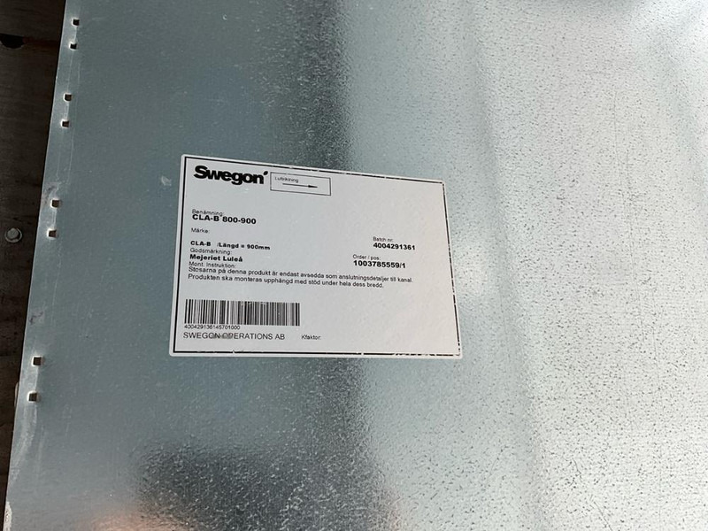 Swegon CLA B 800-900 - Transportbånd: billede 5 Swegon CLA B 800-900 - Transportbånd: billede 5