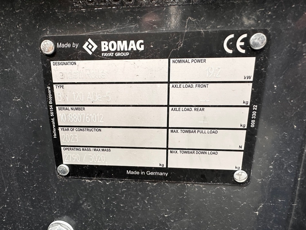 BOMAG DE BW 120 ADe-5 - Tromle: billede 2 BOMAG DE BW 120 ADe-5 - Tromle: billede 2