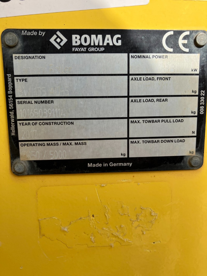 BOMAG DE BW 135 AD-5 Stage IIIa/Tier 4i - Tromle: billede 3 BOMAG DE BW 135 AD-5 Stage IIIa/Tier 4i - Tromle: billede 3