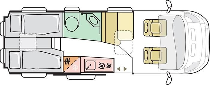 Adria Twin Edition 640 SGX Maxi 132kW*138L KÜHLSCHRANK - Camper van: billede 3 Adria Twin Edition 640 SGX Maxi 132kW*138L KÜHLSCHRANK - Camper van: billede 3