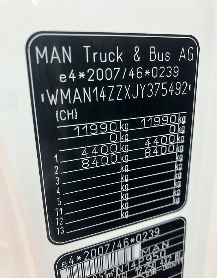 MAN Man TGM 12.250 euro  6 ramo do zabudowy Pomoc drogowa laweta kiper - Lastbil chassis: billede 3 MAN Man TGM 12.250 euro  6 ramo do zabudowy Pomoc drogowa laweta kiper - Lastbil chassis: billede 3