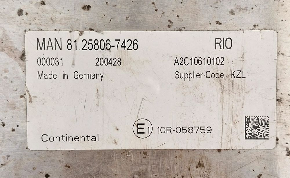 MAN TG3 TGX STEROWNIK KOMPUTER RIO 81.25806-7426 - Affjedring: billede 2 MAN TG3 TGX STEROWNIK KOMPUTER RIO 81.25806-7426 - Affjedring: billede 2
