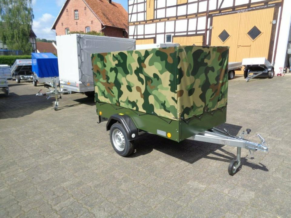 TPV PKW-Anhänger Plane und Spriegel 750 kg, Camouflage - Biltrailer: billede 2 TPV PKW-Anhänger Plane und Spriegel 750 kg, Camouflage - Biltrailer: billede 2