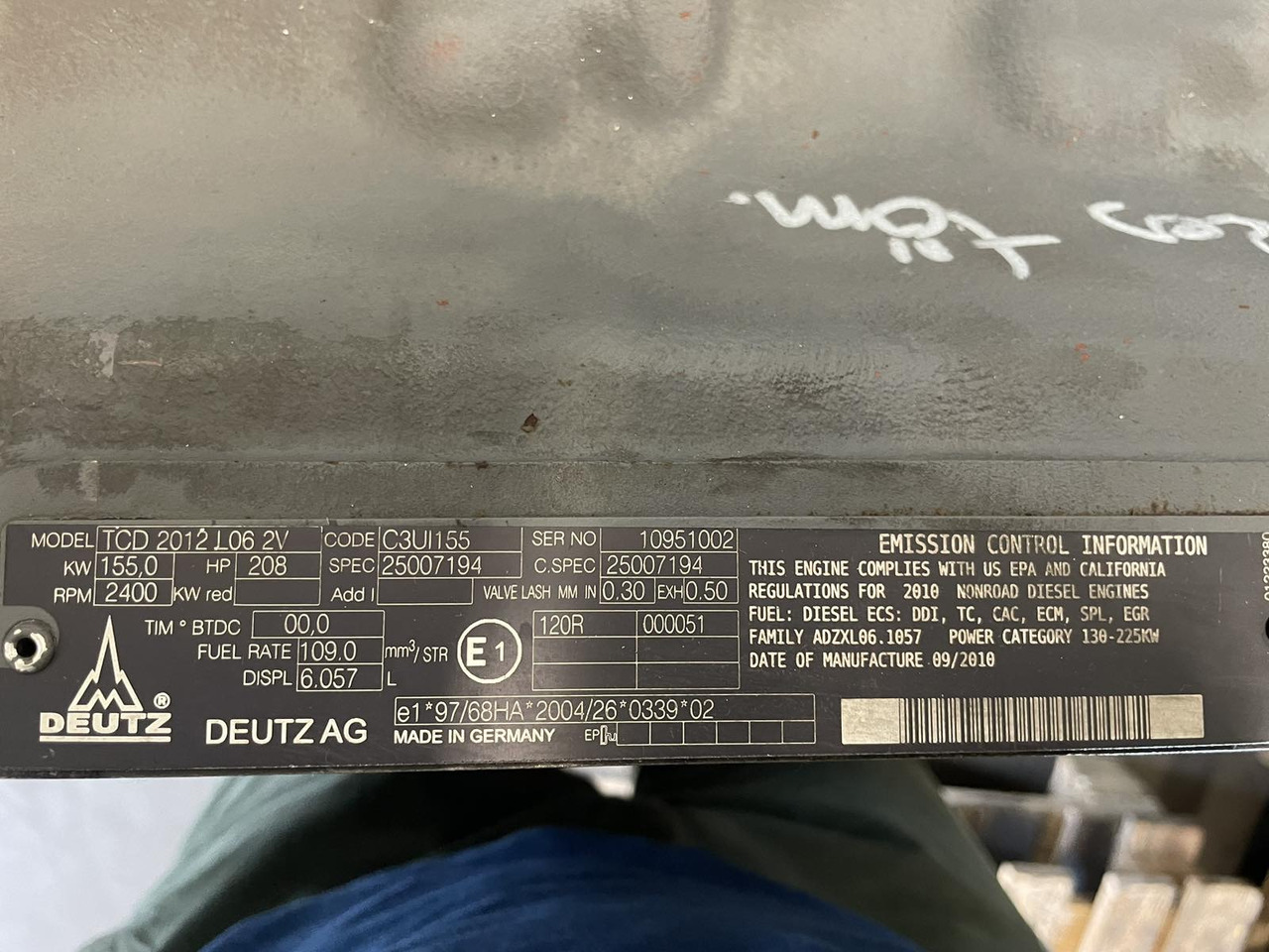 Deutz TCD 2012 L06 2V remanufactured short engine - Motor for Industrimaskine: billede 2 Deutz TCD 2012 L06 2V remanufactured short engine - Motor for Industrimaskine: billede 2