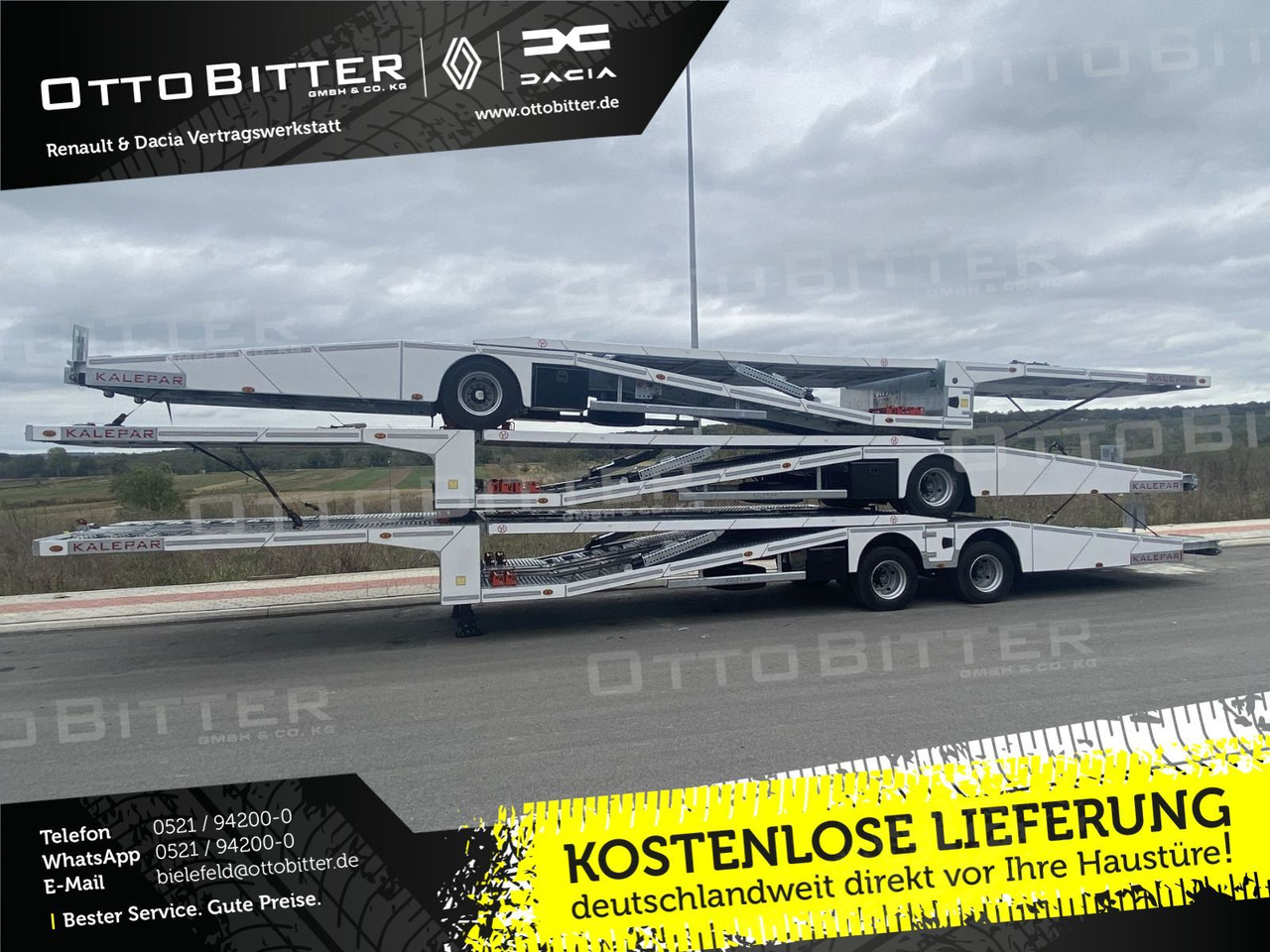 KALEPAR KLP119V4 4er-Autotransporter 1xAchse VDI - Biltransportør sættevogn: billede 1 KALEPAR KLP119V4 4er-Autotransporter 1xAchse VDI - Biltransportør sættevogn: billede 1