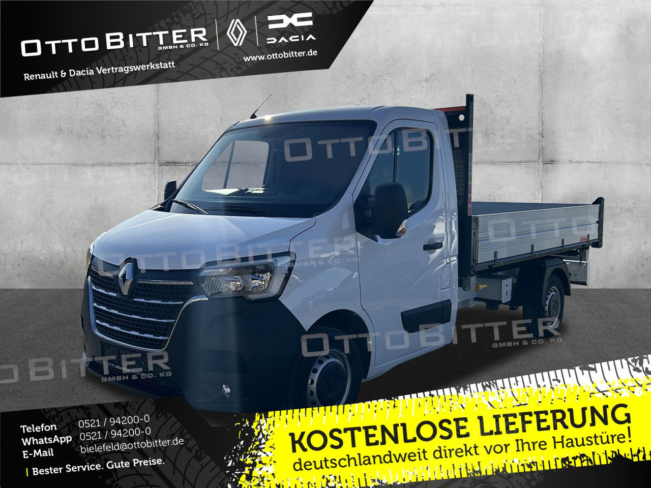 Renault Master FWD dCi165 3,5t L2 Dreiseitenkipper - Ladbil med tip: billede 1 Renault Master FWD dCi165 3,5t L2 Dreiseitenkipper - Ladbil med tip: billede 1