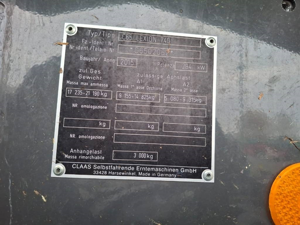 Claas Lexion 740 - Mejetærsker: billede 3 Claas Lexion 740 - Mejetærsker: billede 3