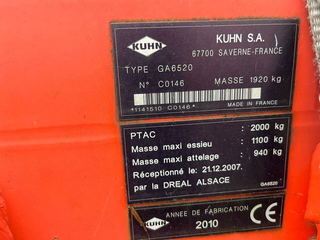 Kuhn 6520 - Høvender: billede 2 Kuhn 6520 - Høvender: billede 2
