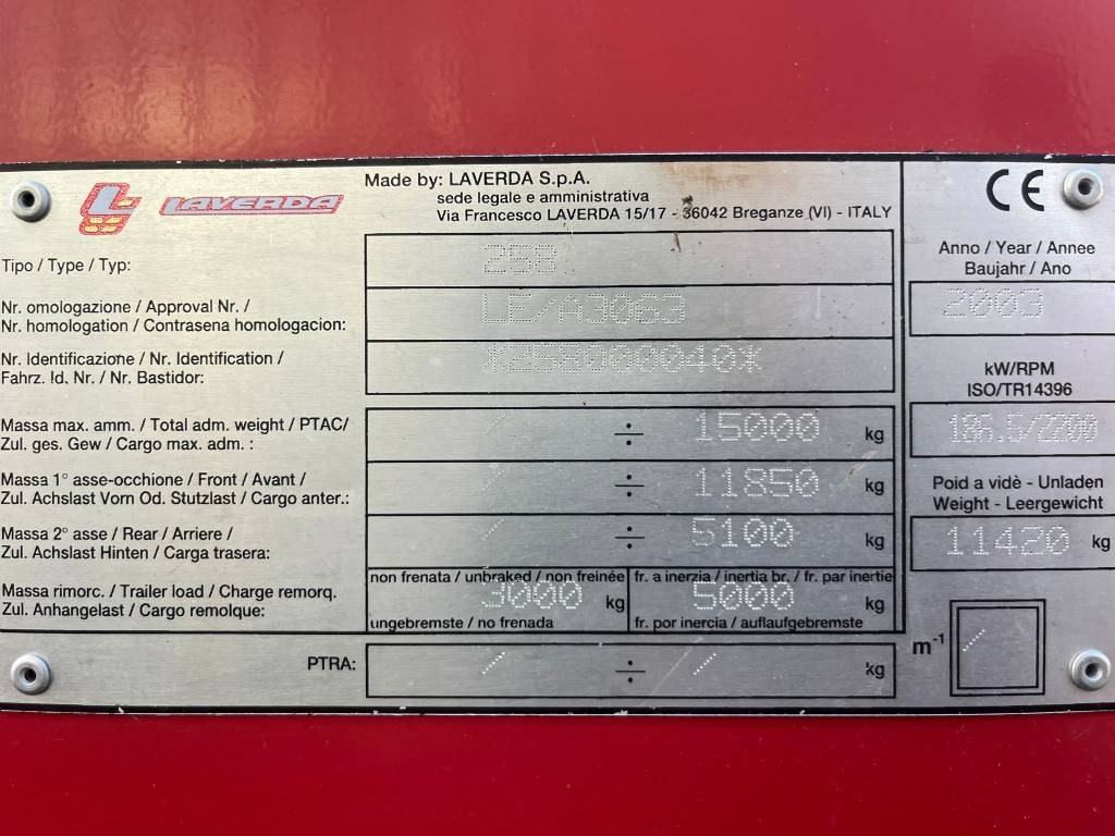 Laverda 25.50 - Mejetærsker: billede 3 Laverda 25.50 - Mejetærsker: billede 3