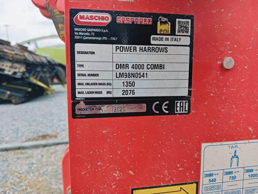 Maschio DMR 4000 - Rotorharve: billede 3 Maschio DMR 4000 - Rotorharve: billede 3