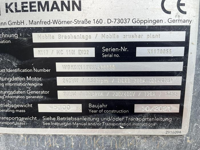 2021 Kleemann MC110z EVO2 - Jaw Crusher - Knuser: billede 3 2021 Kleemann MC110z EVO2 - Jaw Crusher - Knuser: billede 3