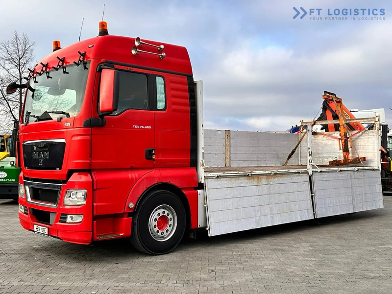 MAN TGX 26.480 Ciężarówka burtowa MAN TGX 26.480 6X2 / PALFINGER PK9002-EH B Crane / 80% Michelin Tire Dodać do ulubionych - Lastbil med kran: billede 2 MAN TGX 26.480 Ciężarówka burtowa MAN TGX 26.480 6X2 / PALFINGER PK9002-EH B Crane / 80% Michelin Tire Dodać do ulubionych - Lastbil med kran: billede 2